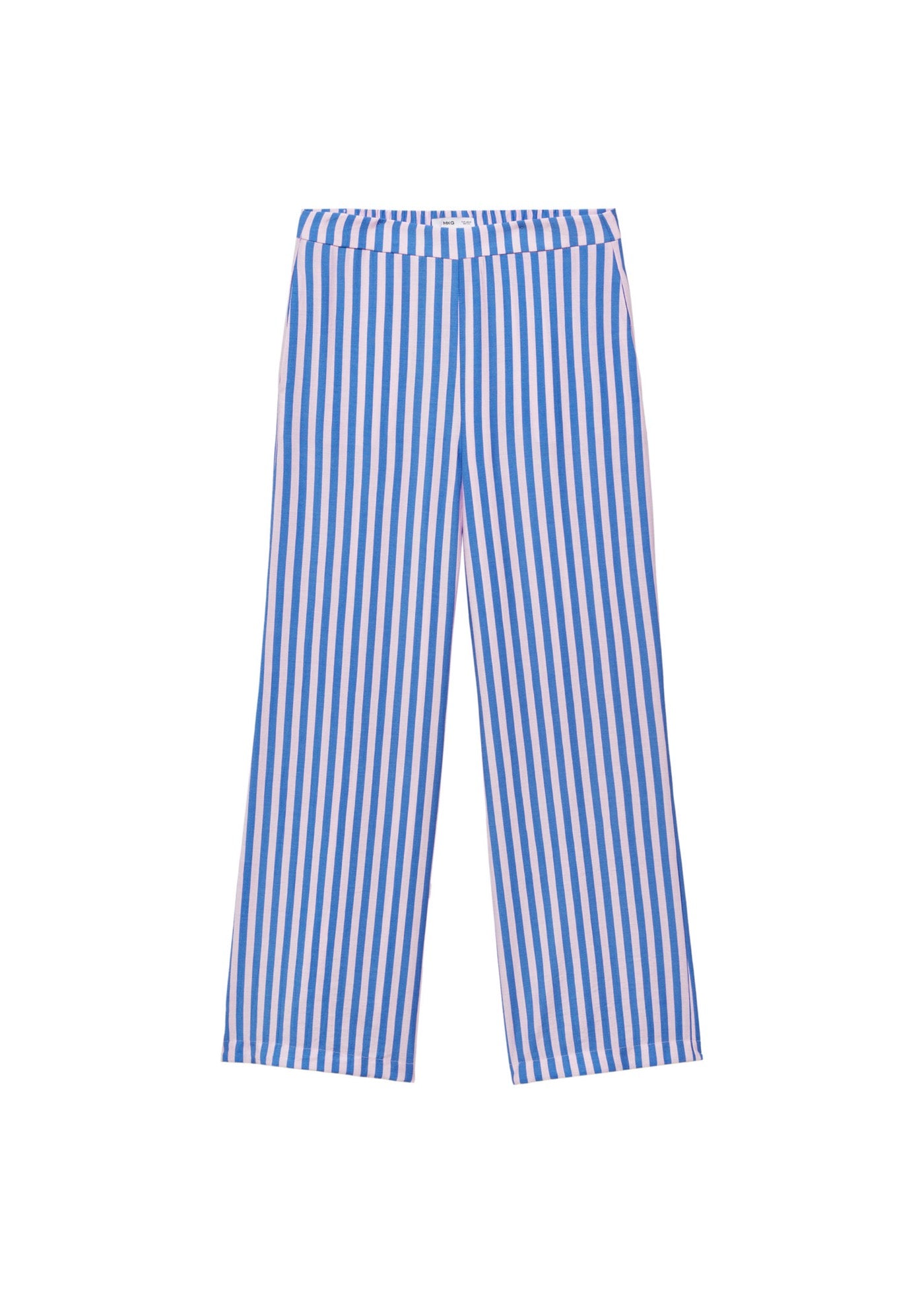 Pantalon Droit Imprimé Rayures