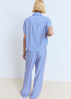 Pantalon Droit Imprimé Rayures