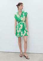 Robe Imprimée Avec Ceinture