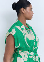 Robe Imprimée Avec Ceinture