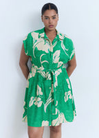 Robe Imprimée Avec Ceinture