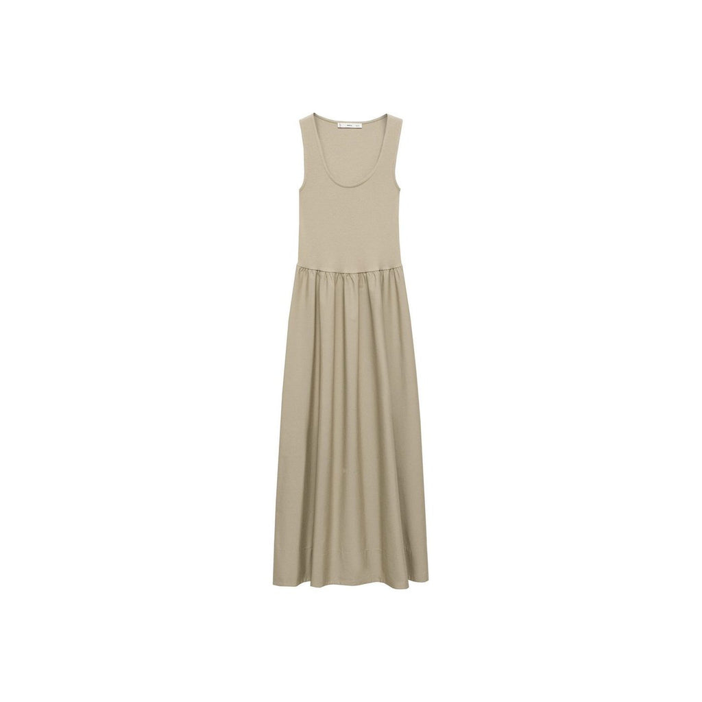 Robe Évasée Tissu Combiné