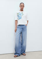 T-Shirt Coton Imprimé Fleur