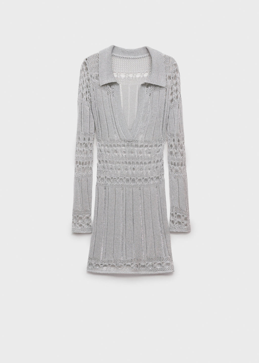 Robe Lurex Détails Ajourés