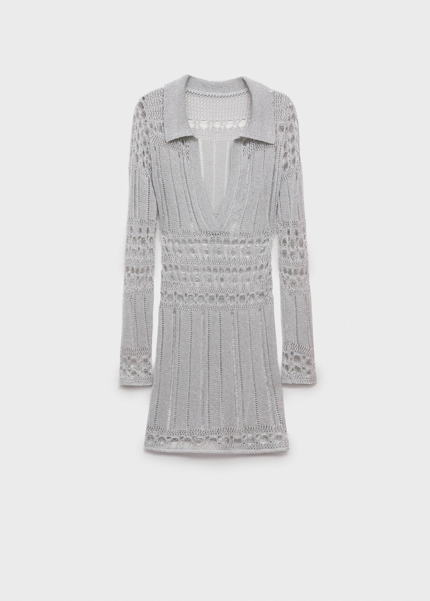 Robe Lurex Détails Ajourés