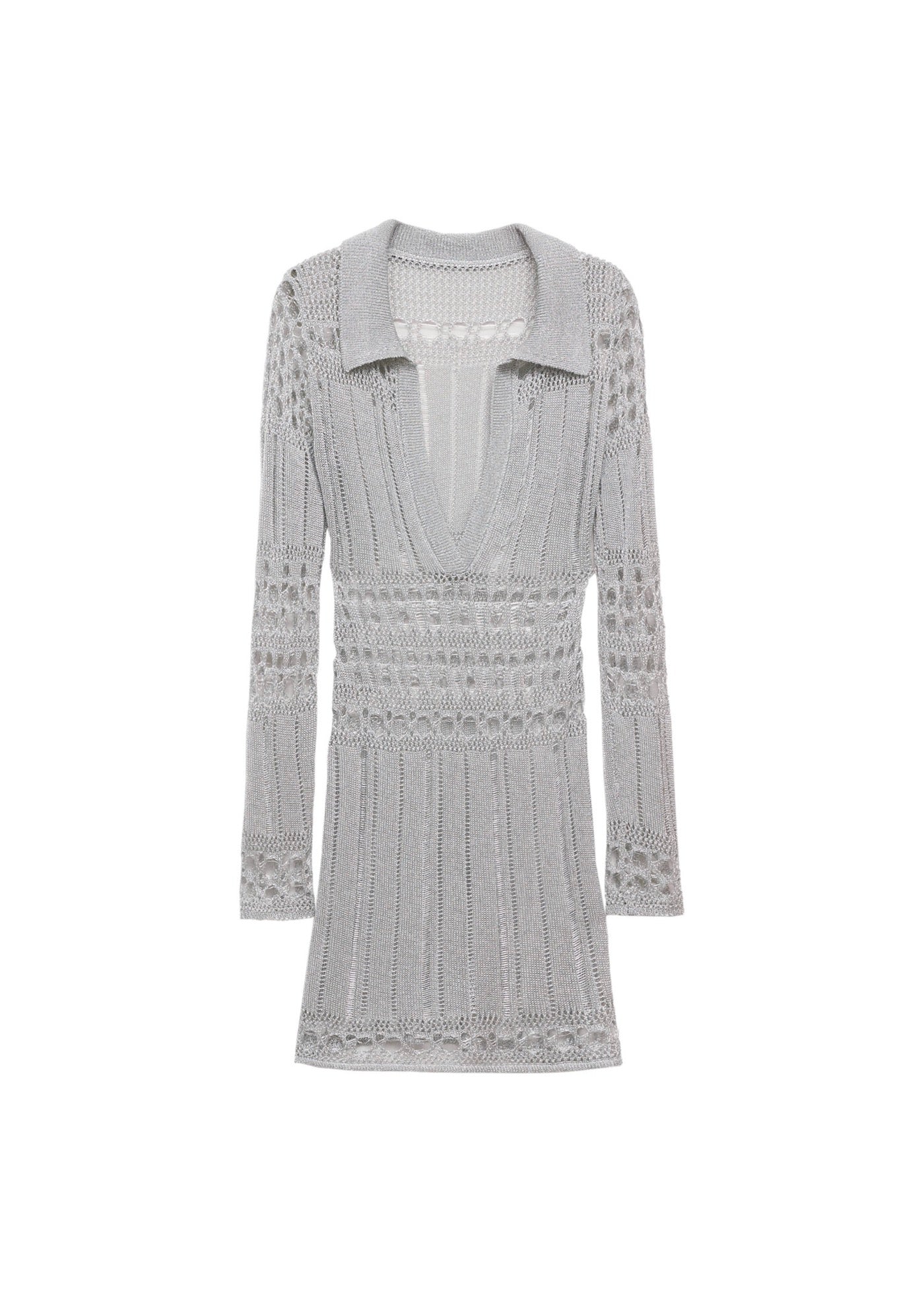 Robe Lurex Détails Ajourés