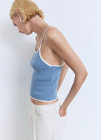 Top Maille Bords Contrastants