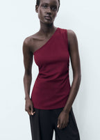 Top Asymétrique Drapé
