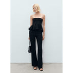 Top peplum - Negro