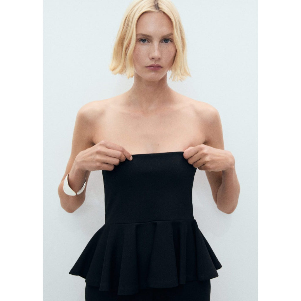 Top peplum - Negro