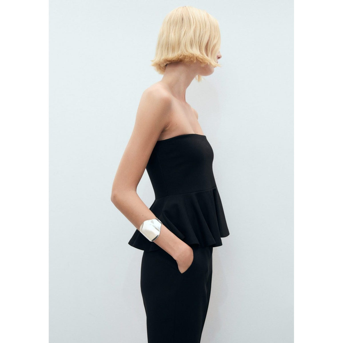 Top peplum - Negro