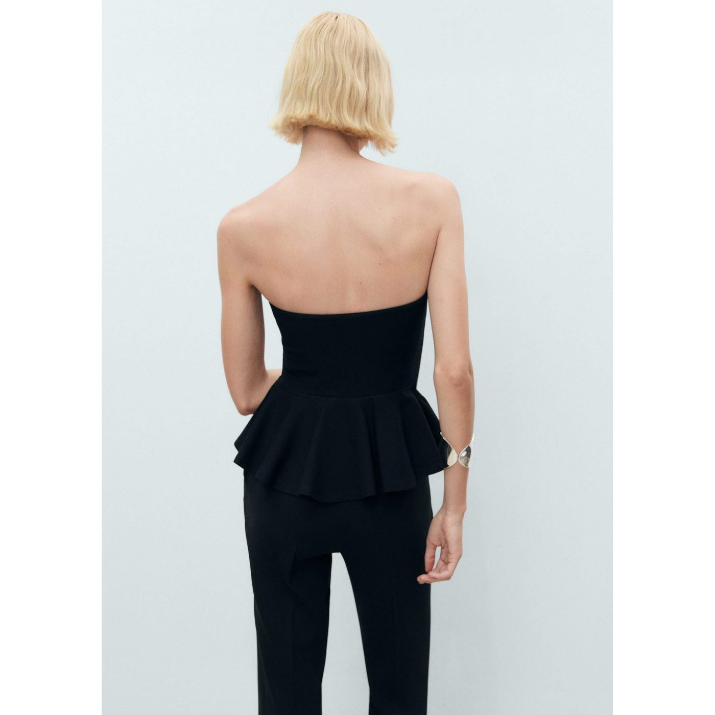 Top peplum - Negro