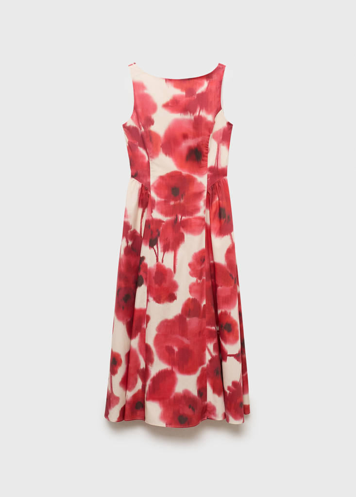 Robe Évasée Avec Imprimé À Fleurs