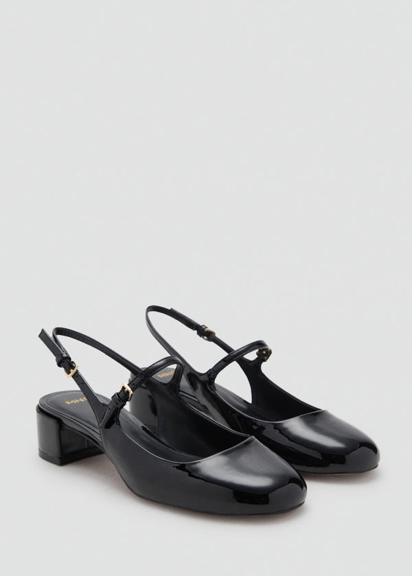 Zapatos de Charol con Tacón en Bloque