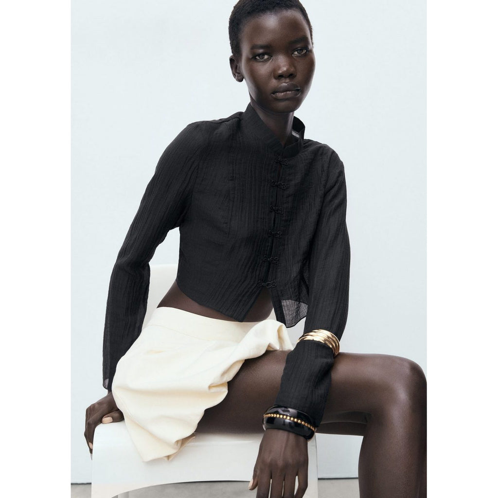 Blouse Mandarin - Black