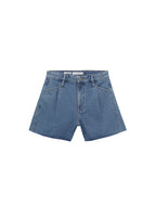 Short En Jean Bas Effiloché Pinces