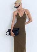 Robe Midi Décolletée Dans Le Dos