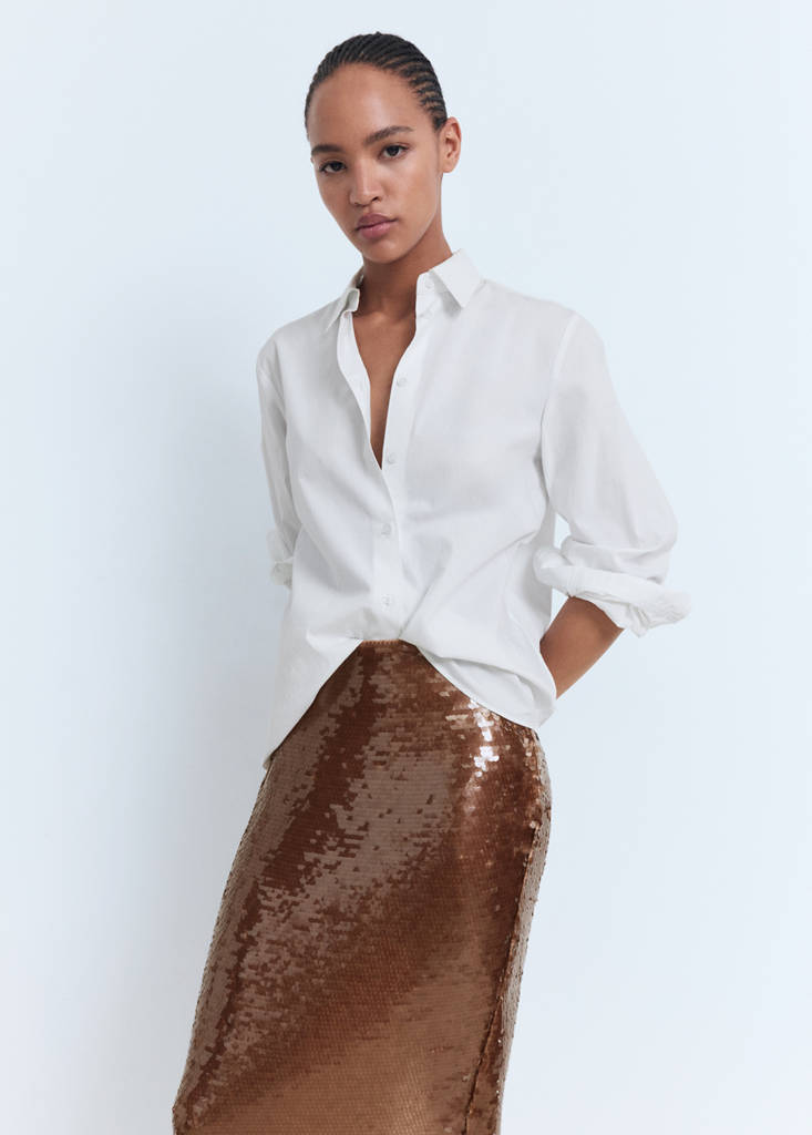 Jupe Midi À Paillettes