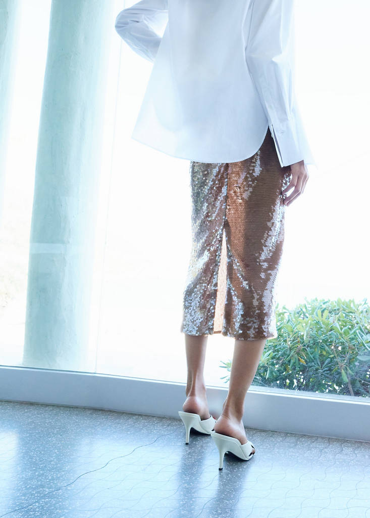 Jupe Midi À Paillettes