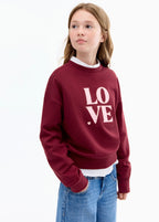 Sweat Lundi Grenat - Fille