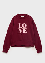 Sweat Lundi Grenat - Fille