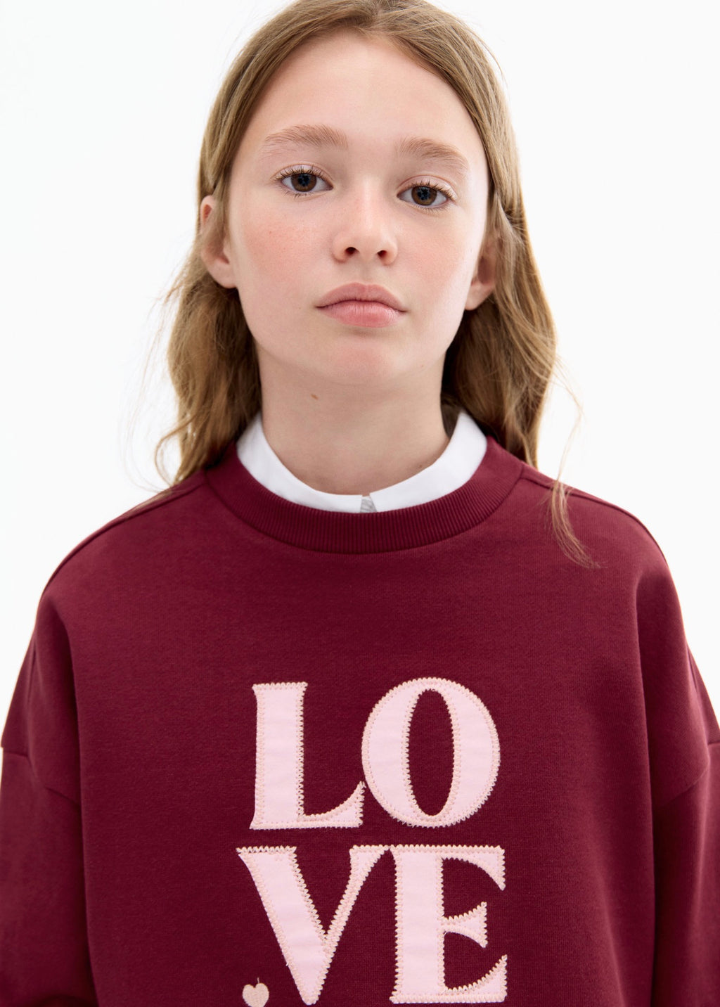 Sweat Lundi Grenat - Fille