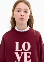 Sweat Lundi Grenat - Fille