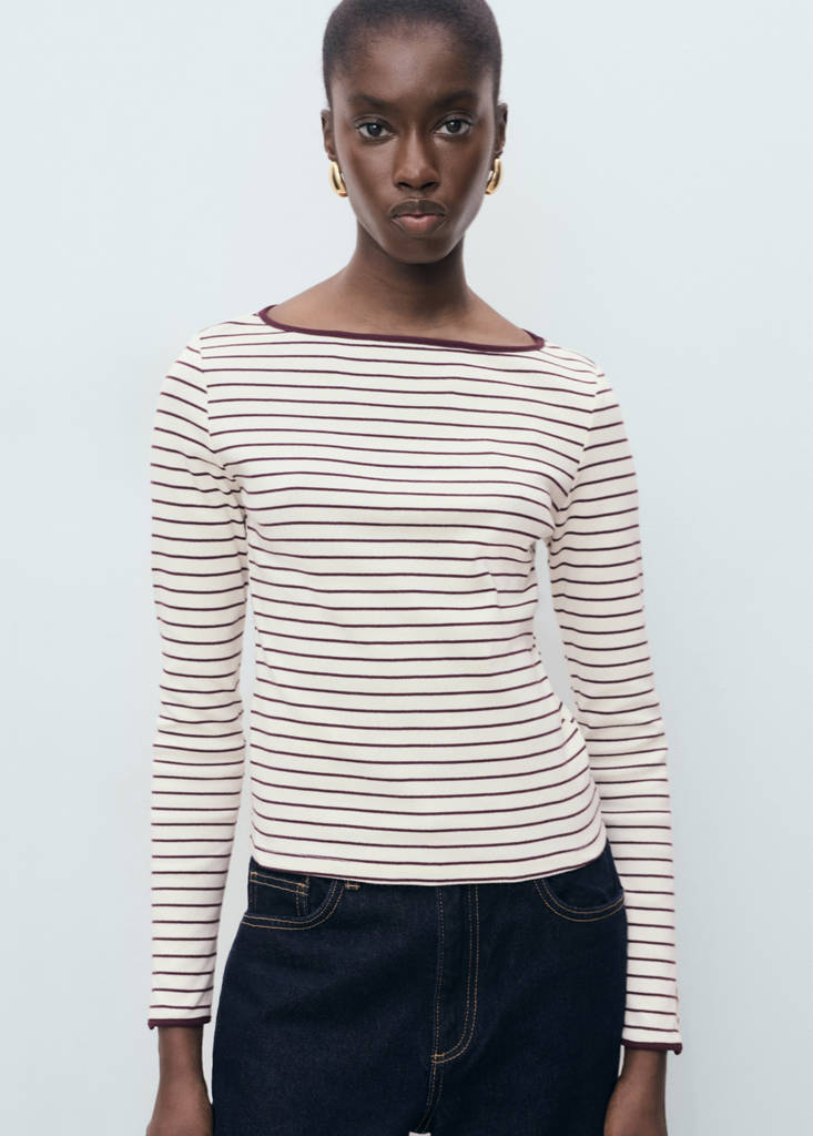T-Shirt Coton Poignets Boutonnés