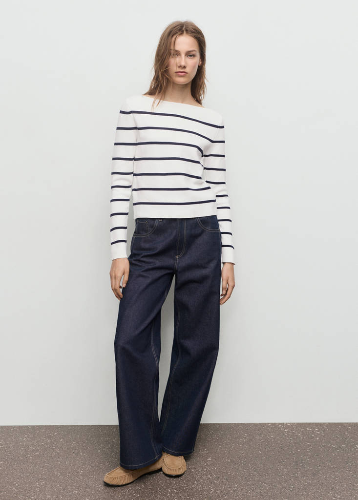 Pull-Over Maille Fine Col Bateau