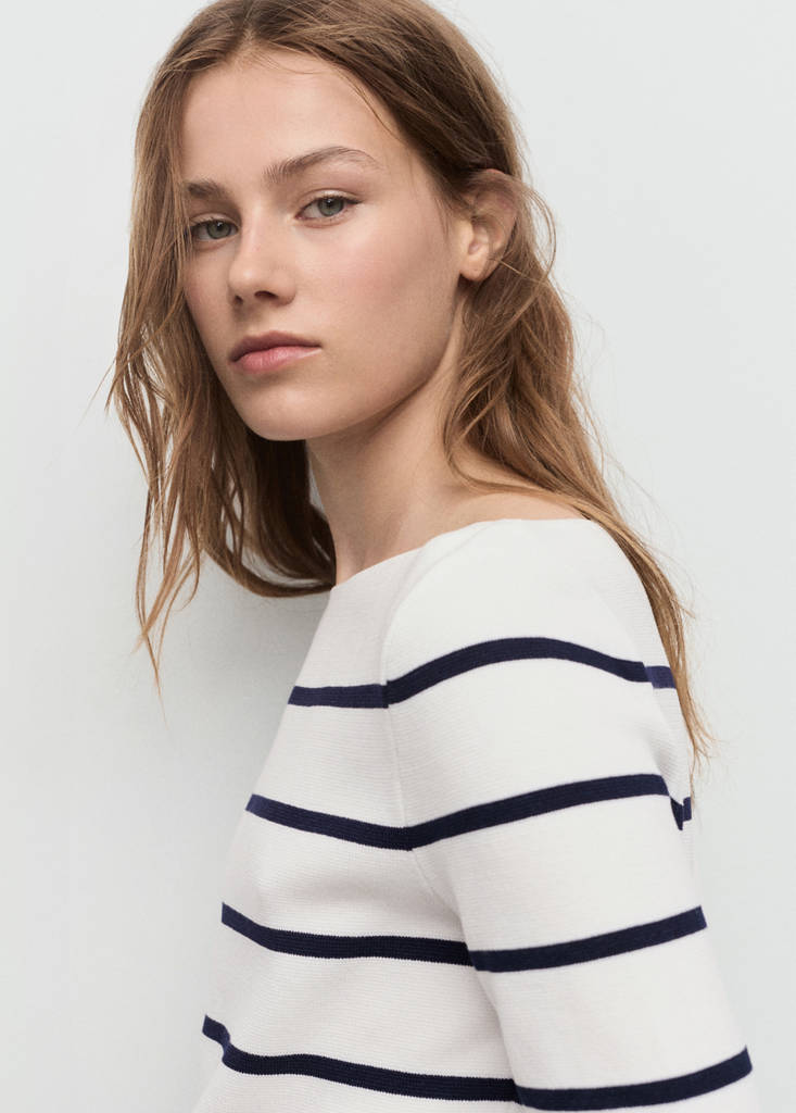 Pull-Over Maille Fine Col Bateau