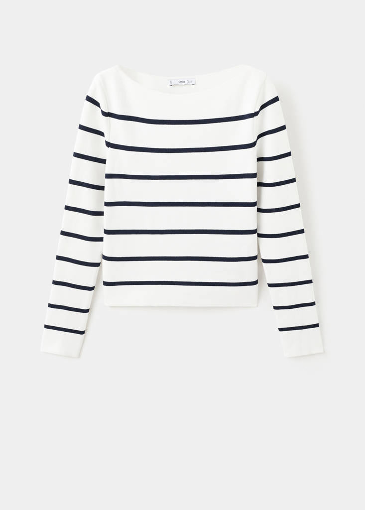 Pull-Over Maille Fine Col Bateau