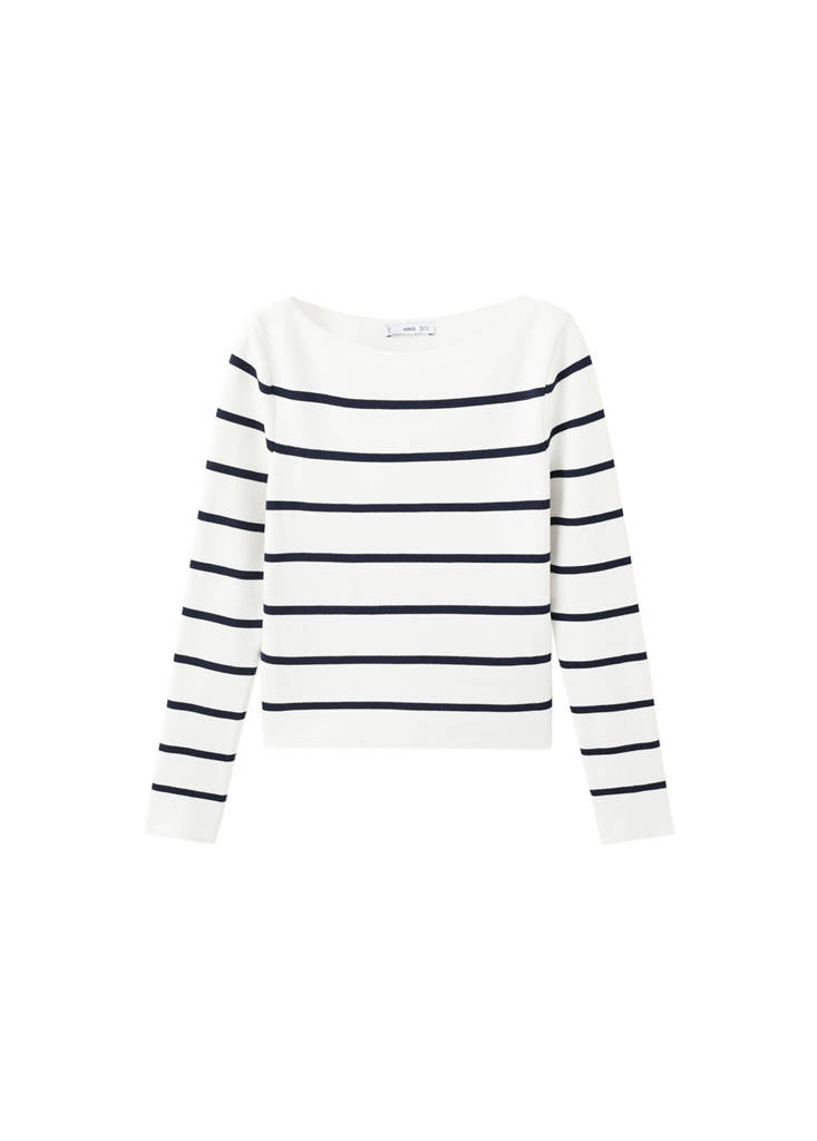Pull-Over Maille Fine Col Bateau