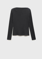 T-Shirt Col Bateau Manches Longues