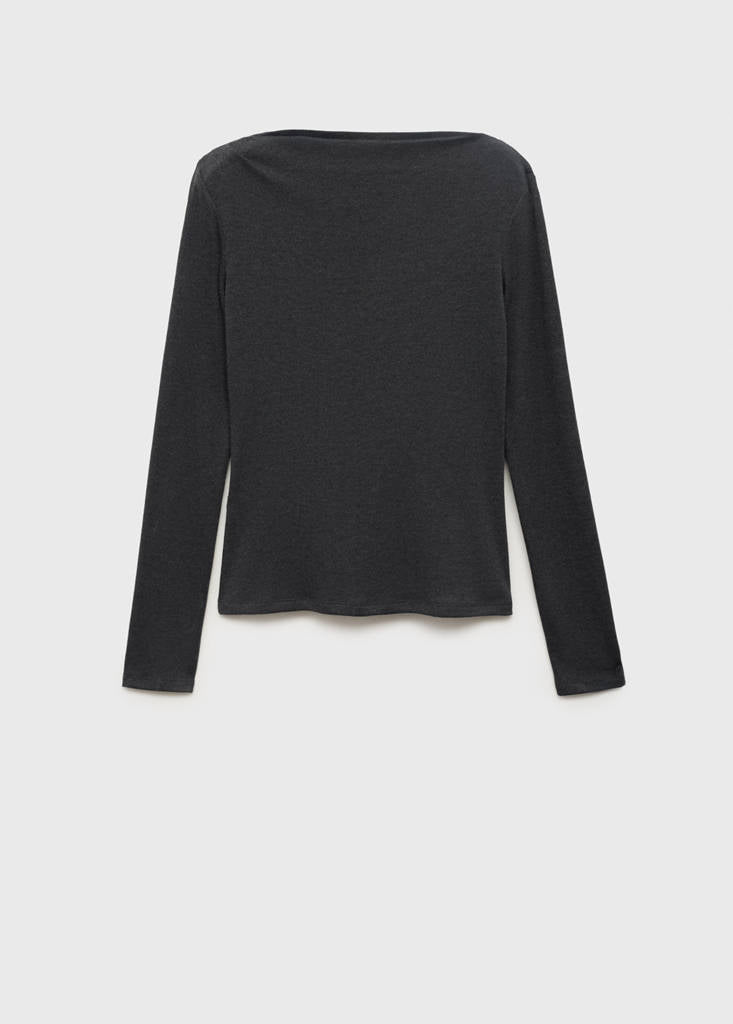 T-Shirt Col Bateau Manches Longues