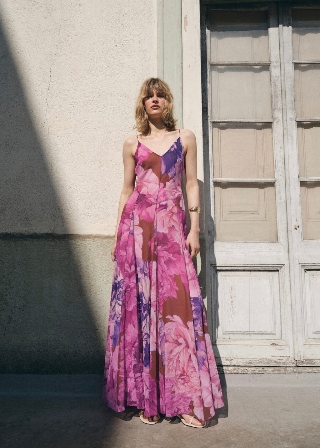 Robe Godets Fleurs