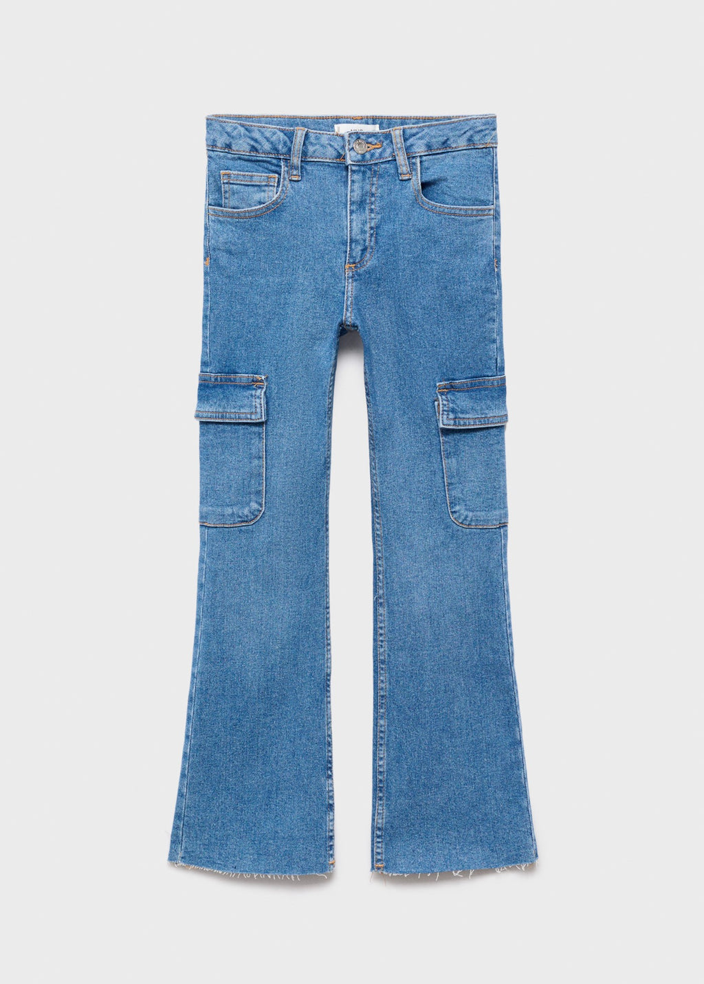 Jean Cargo Bleu Moyen - Fille