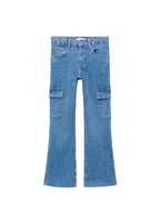 Jean Cargo Bleu Moyen - Fille