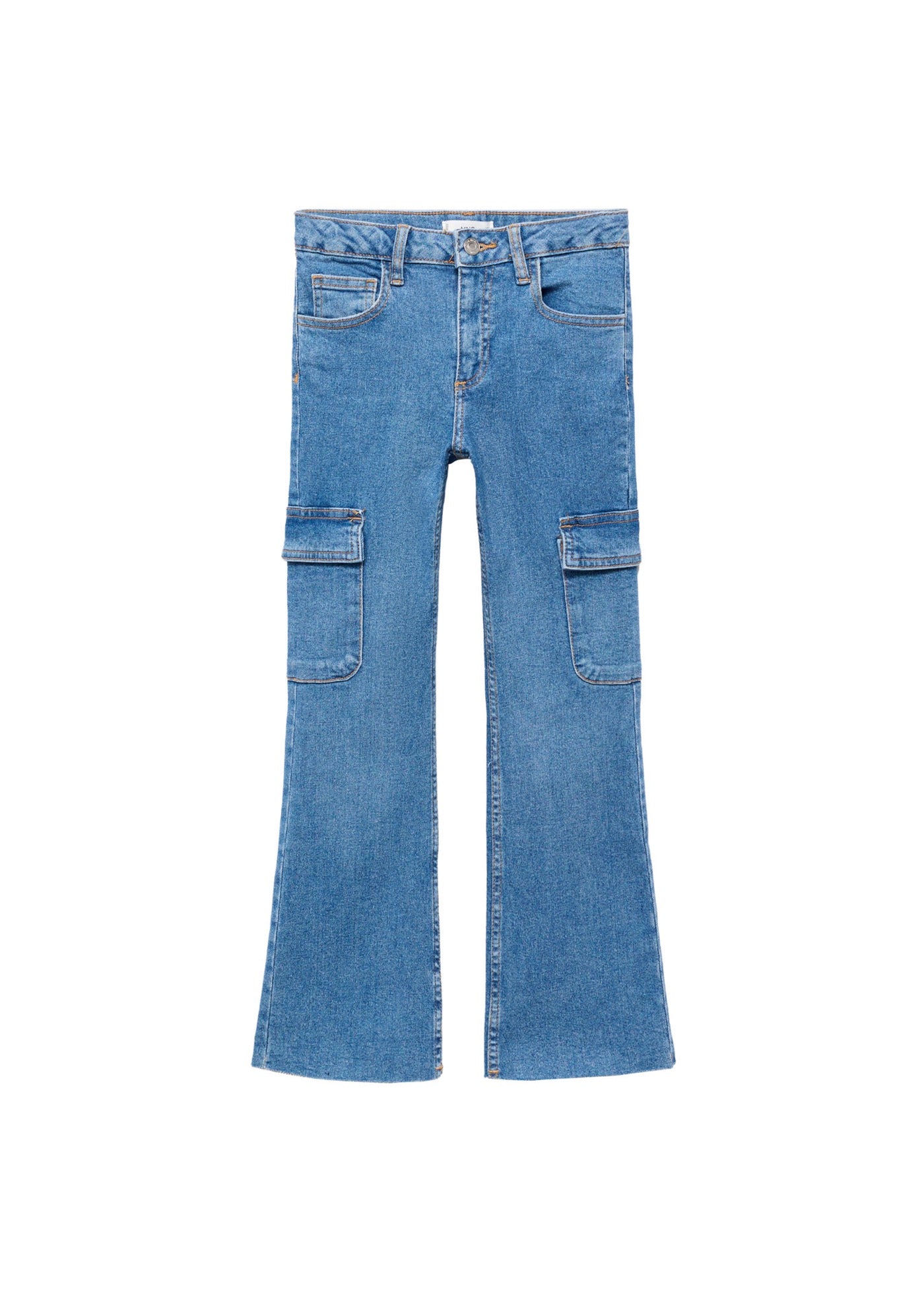 Jean Cargo Bleu Moyen - Fille
