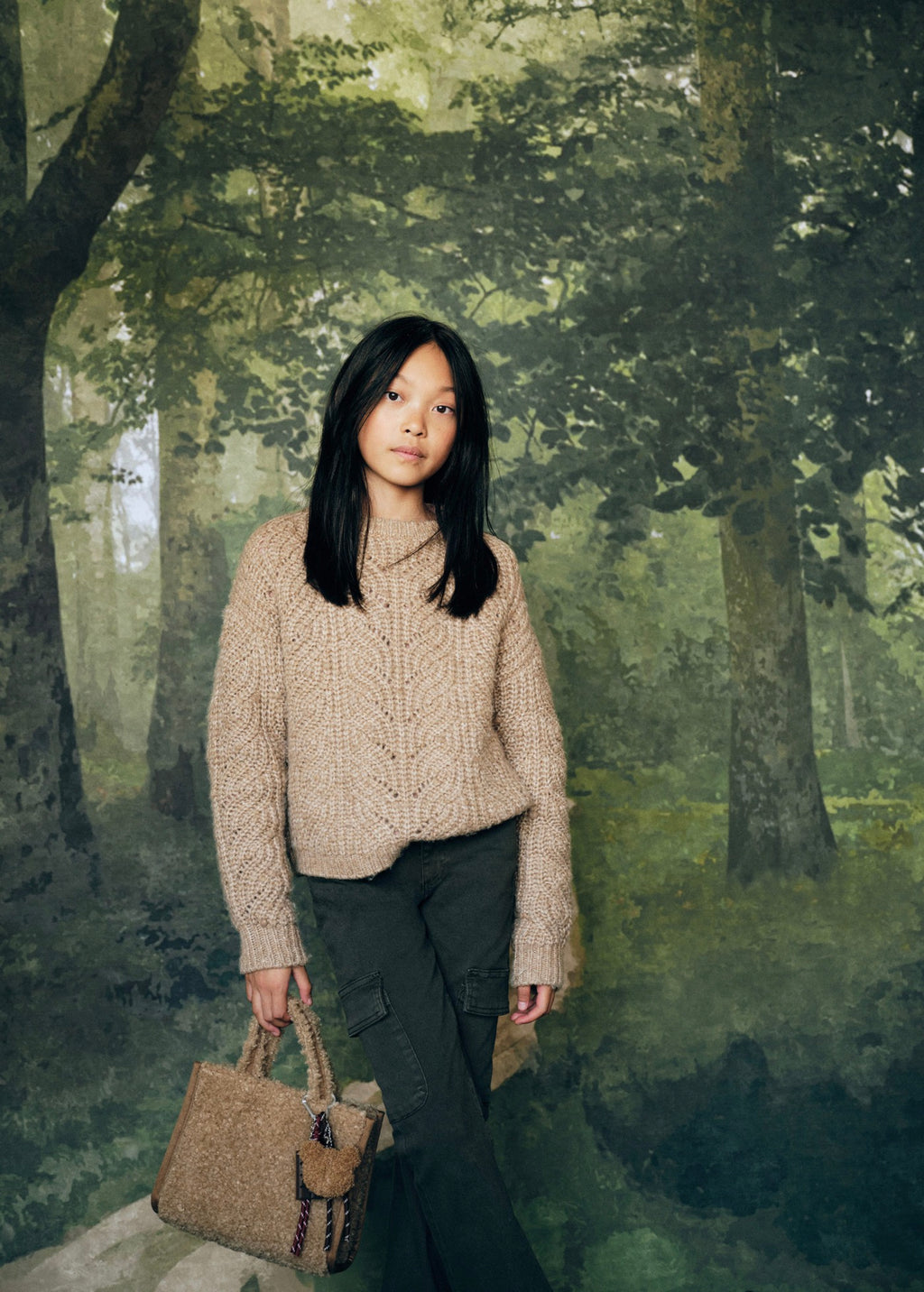 Jean Cargo Vert Forêt - Fille