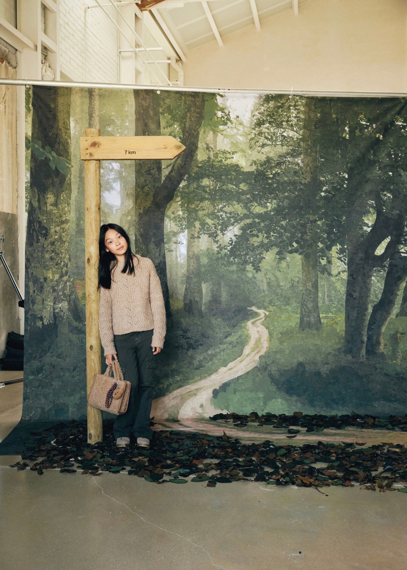 Jean Cargo Vert Forêt - Fille