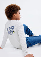 Camiseta Batlogo Gris Glaciar - Niño