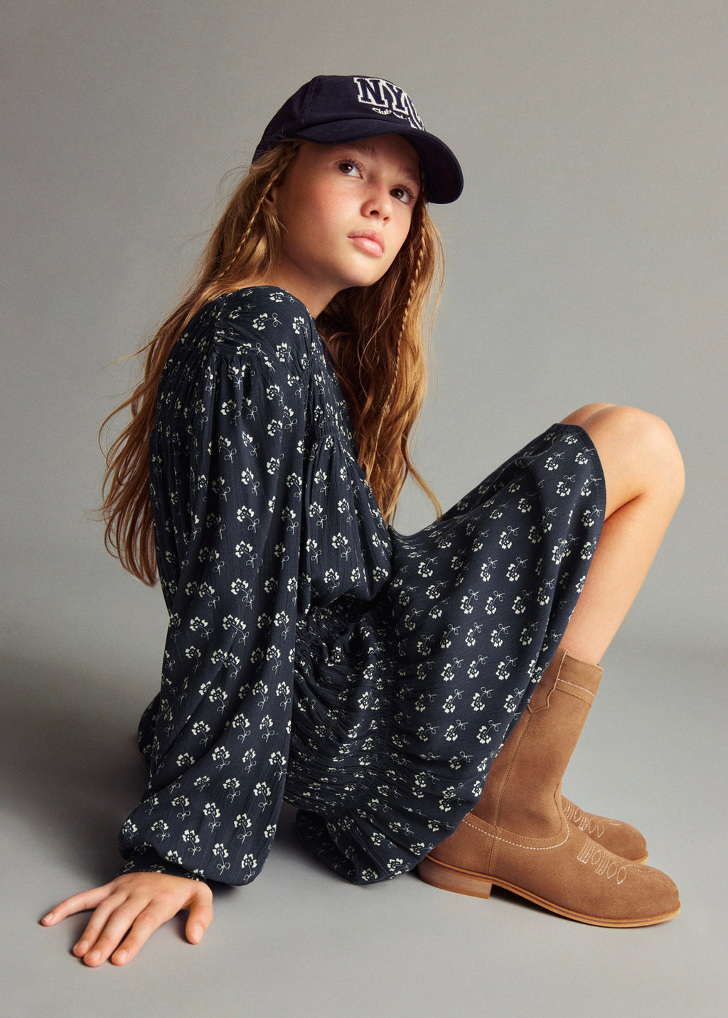 Robe Liria Bleu Marine - Fille