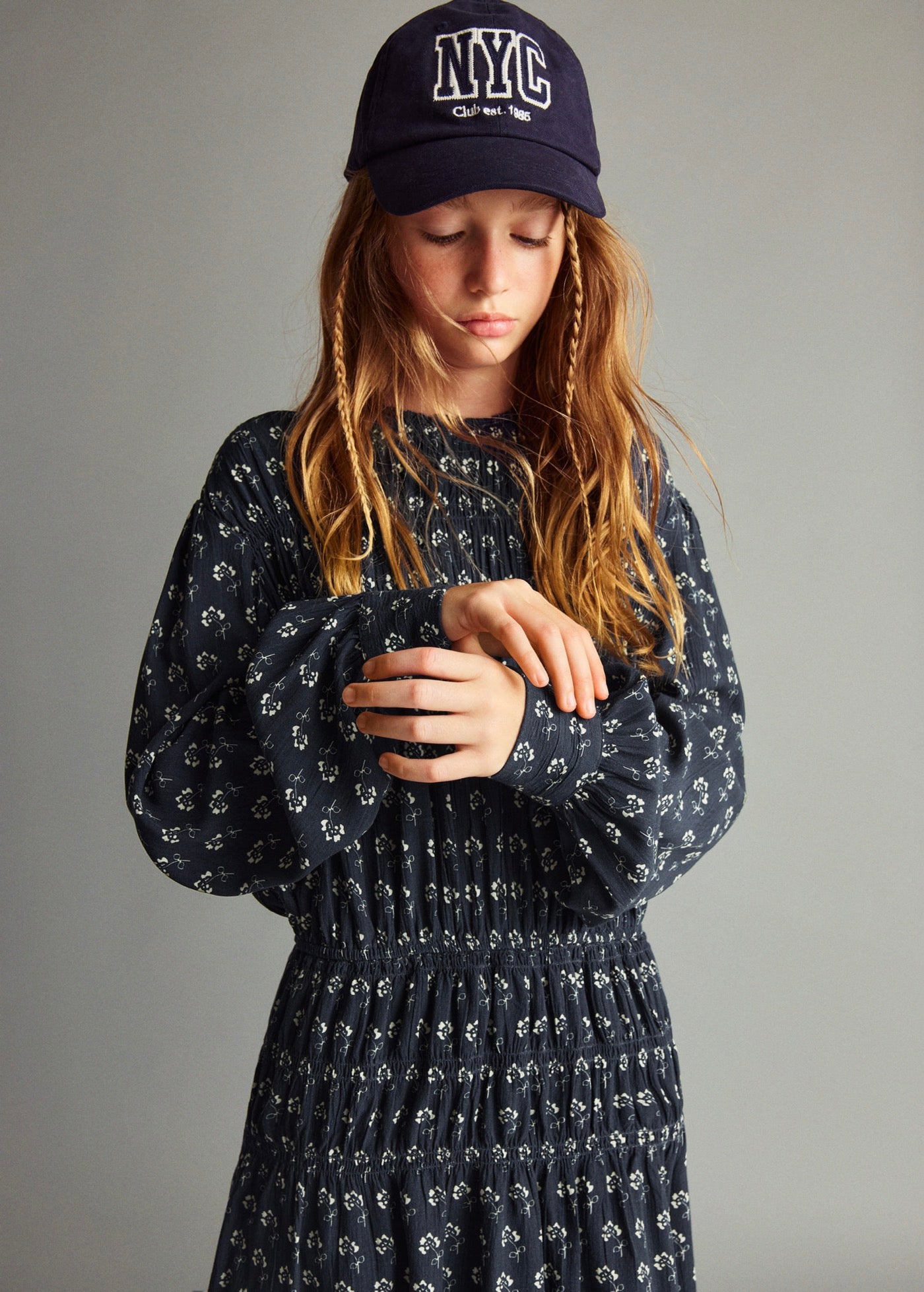 Robe Liria Bleu Marine - Fille