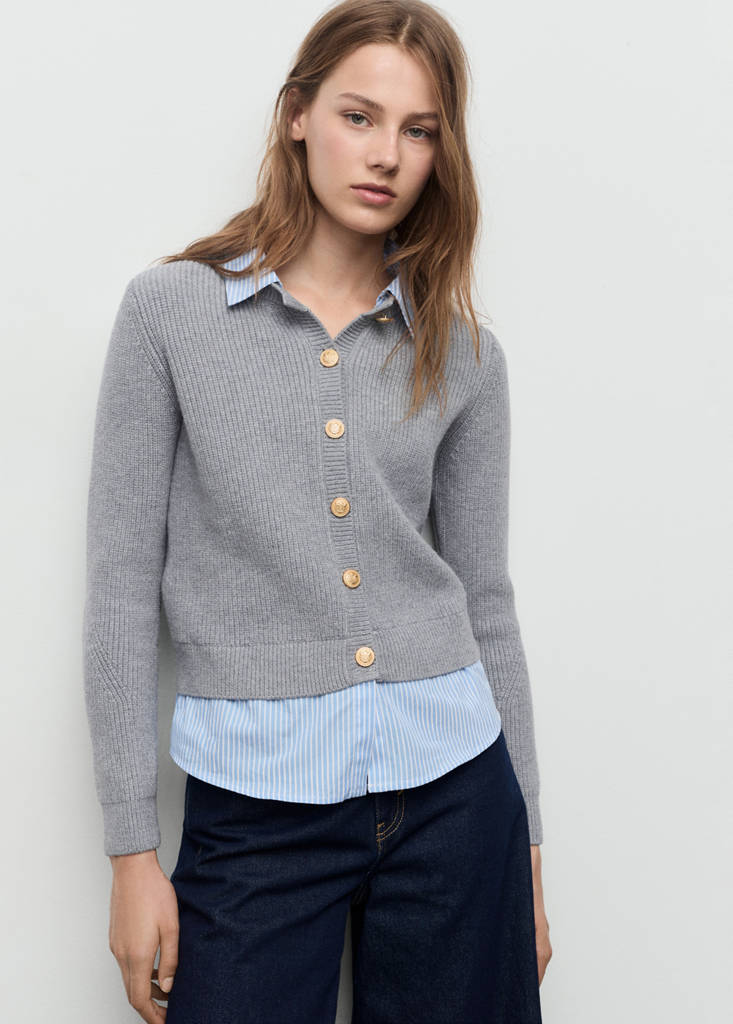 Cardigan Combiné Maille