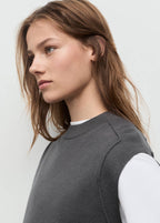 Gilet En Maille À Coutures