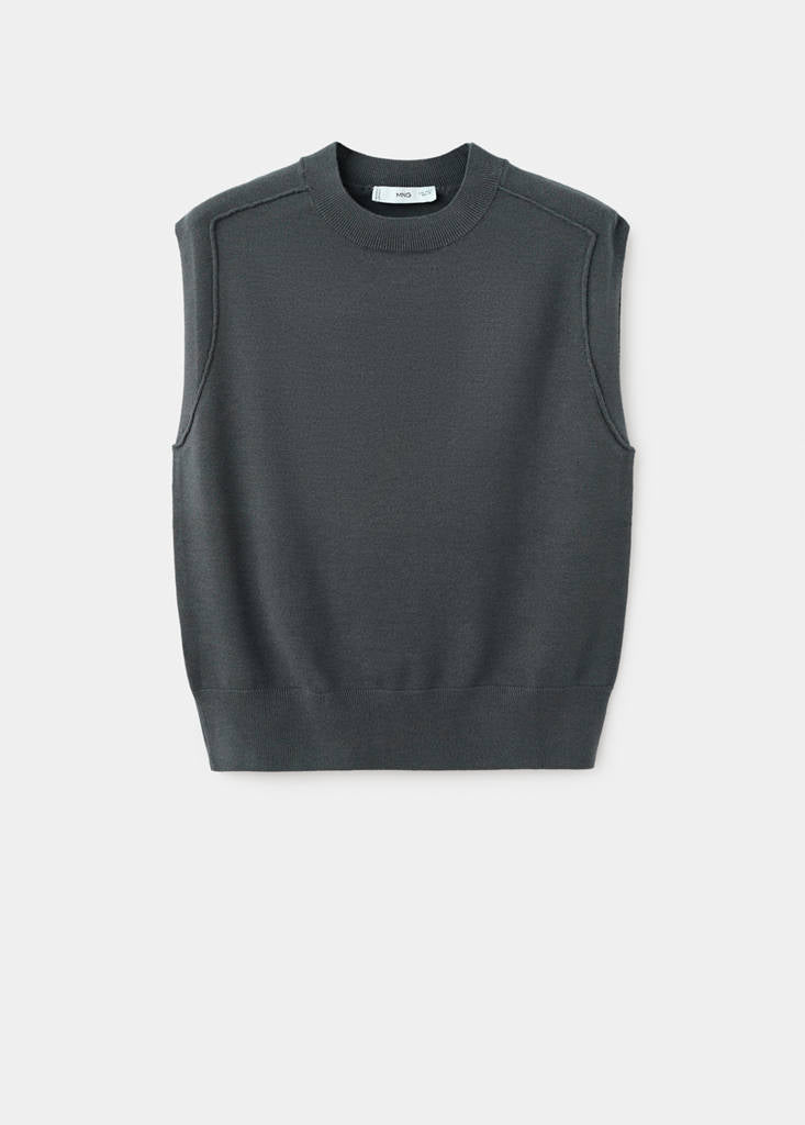 Gilet En Maille À Coutures