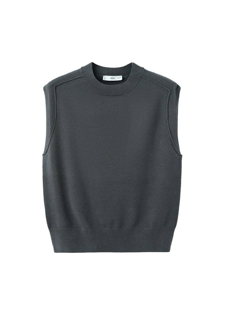 Gilet En Maille À Coutures