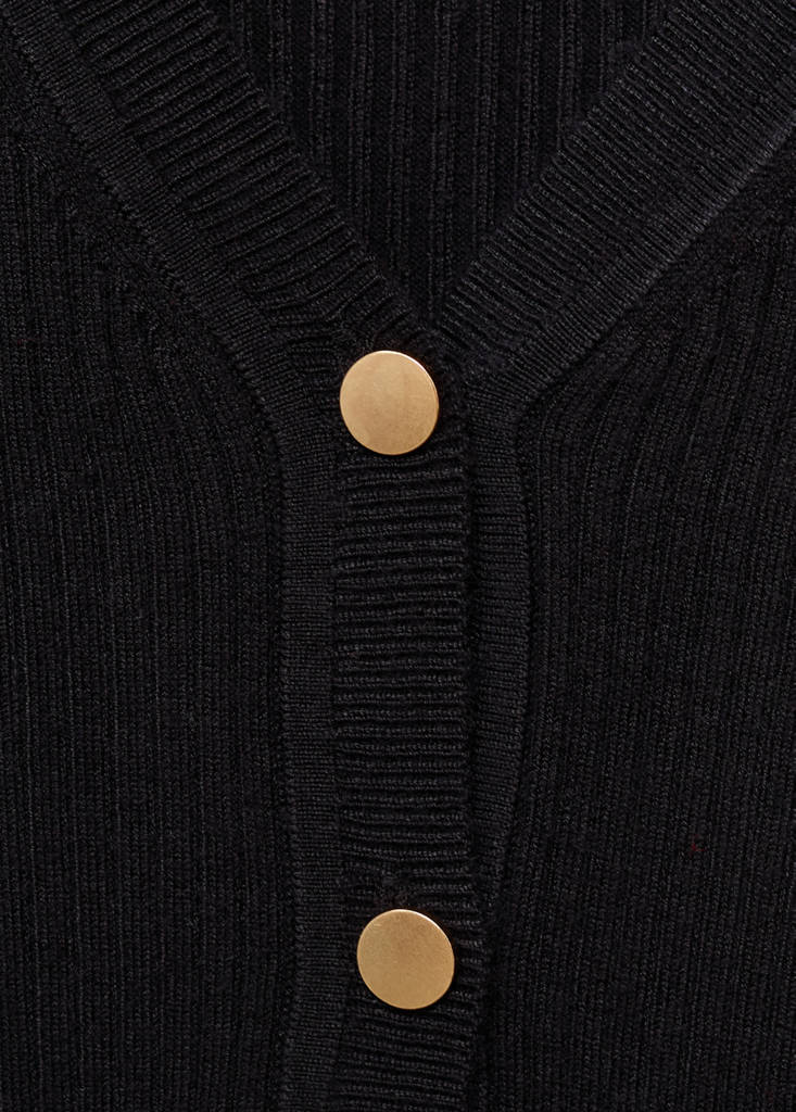 Cardigan a coste con bottoni