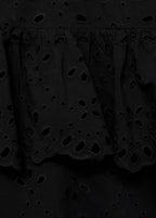 Blouse Broderie Perforée Et Volants
