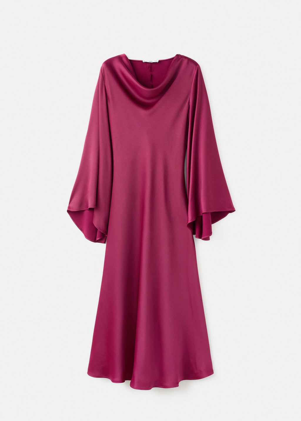 Robe Satinée Manches Cloche